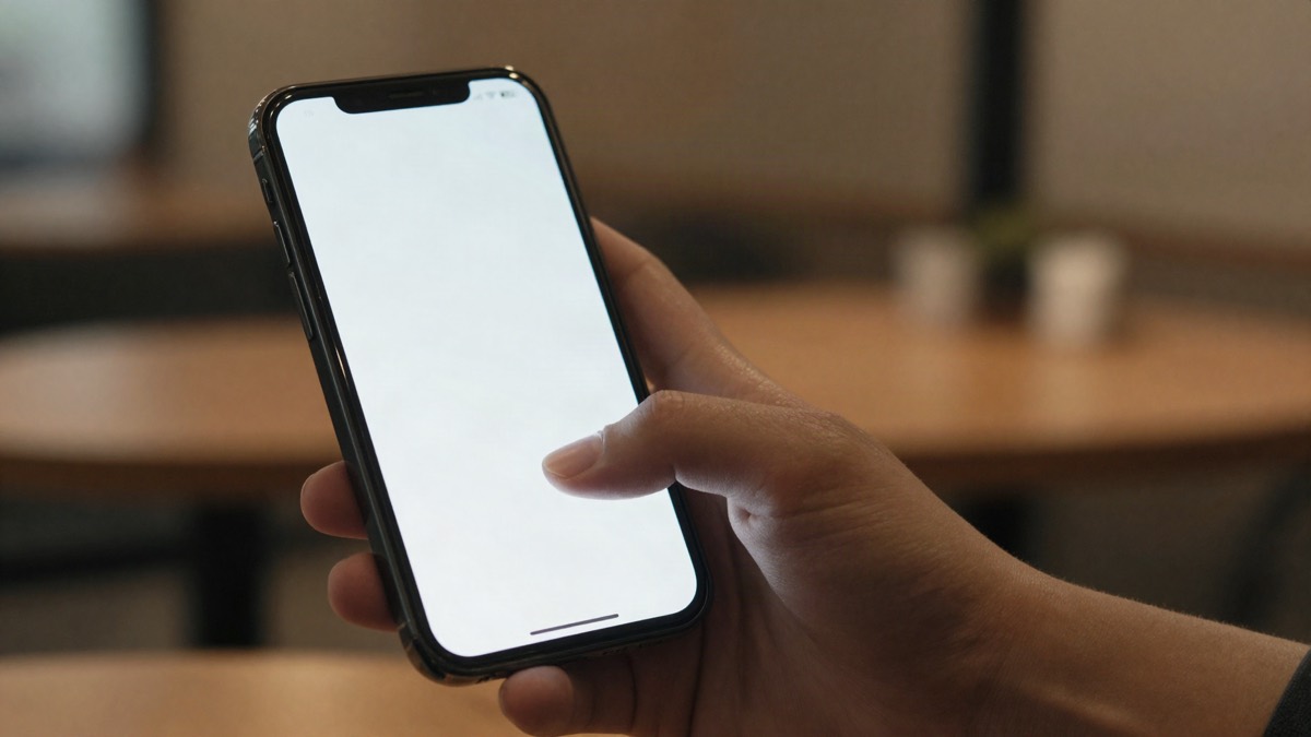 スマートフォンでショート動画をスワイプしようとしている手元
